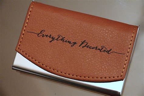 leather engraved business card holders.